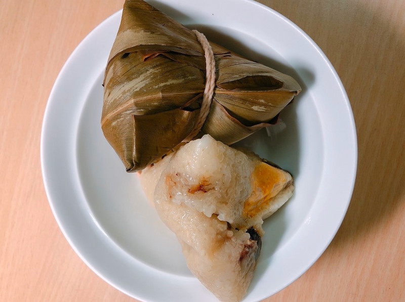 Sticky rice dumpling wrapped in a leaf